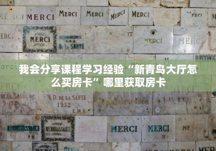 我会分享课程学习经验“新青鸟大厅怎么买房卡”哪里获取房卡