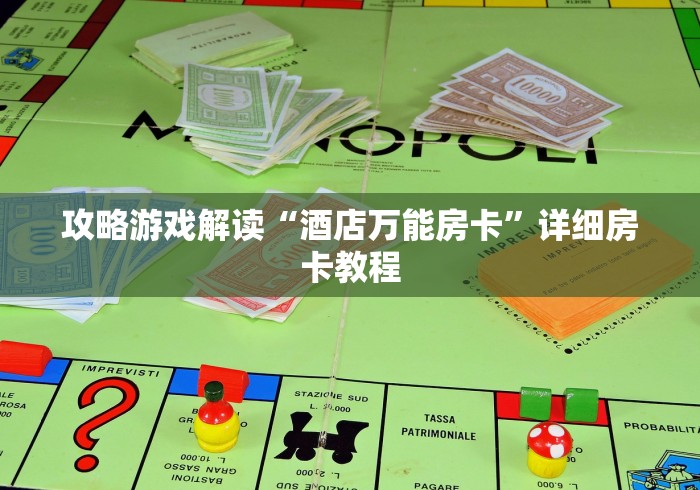 攻略游戏解读“酒店万能房卡”详细房卡教程
